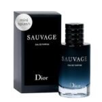 Dior Sauvage Eau de Parfum Splash MINI TRAVEL SIZE 0.34 Oz, Plus Spray Sample Vial