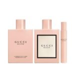 Gucci Bloom 3-Piece Set for Women, 3.4 Oz Eau De Parfum Spray + 3.4 Oz Perfumed Body Lotion+ 0.33 Oz Eau De Parfum Spray