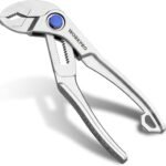 WORKPRO Mini Water Pump Pliers, 4-Inch Groove Joint Pliers, Fast Adjustable