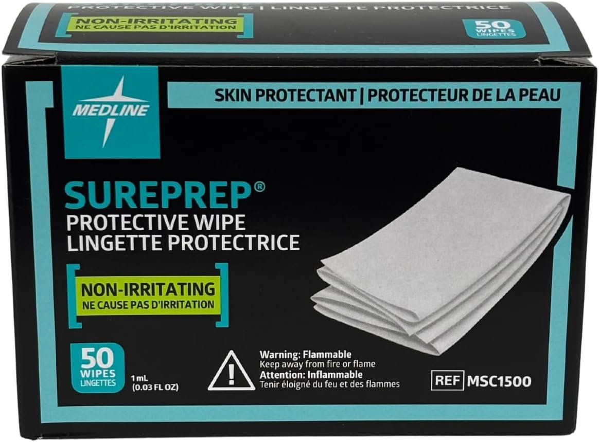 61ZFHWgBjL._AC_SL1500_.jpg Medline SurePrep Skin Protective Barrier, Wipe - Premium Quality - Image 1
