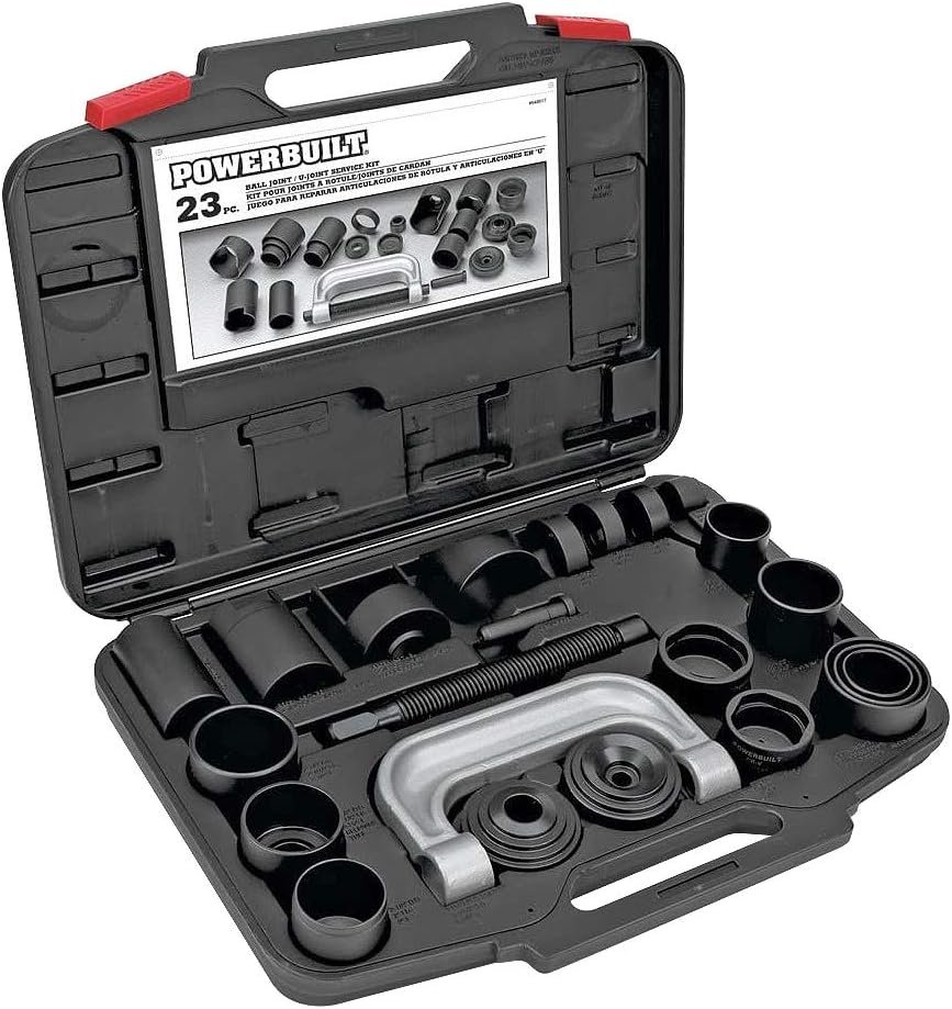 61qVac9HXNL._AC_SL1000_.jpg Powerbuilt Ball and U Joint Service Set, 23 Piece Tool Kit, Remove - Image 1
