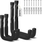 SEDY Heavy Duty Garage Storage Hooks: 4-Piece 6&quote; & 3&quote; Wall Mount