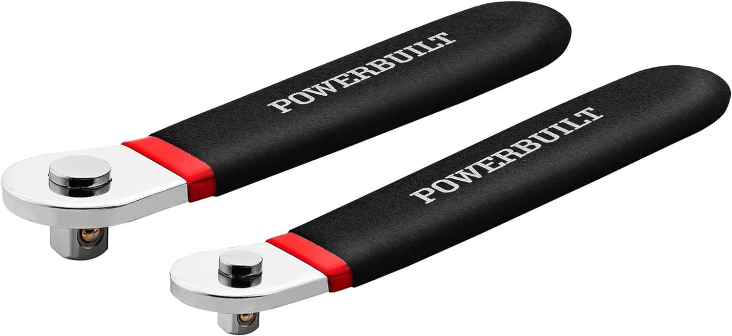 716yryuUZdL._AC_SL1500_-1.jpg Powerbuilt 2 Piece Socket Levers, 1/4-Inch and 3/8-Inch Drive, Extra Low Profile, Non-Ratcheting, Boats, RV, Off Road Vehicle - 940009 - Image 1