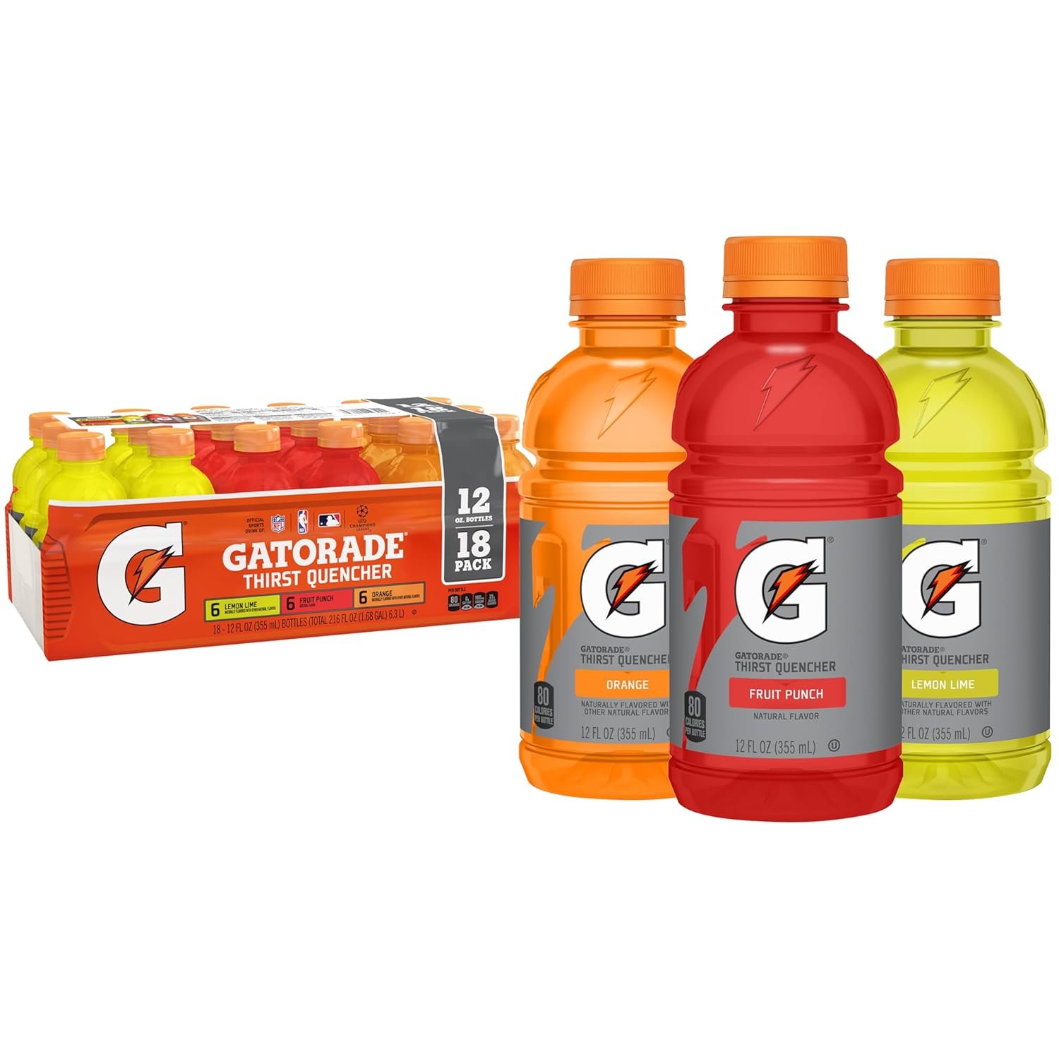 717V6fMwhmL._SL1500_.jpg Gatorade Thirst Quencher, Fruit Punch, Glacier Cherry, Cool Blue Variety Pack, - Image 1
