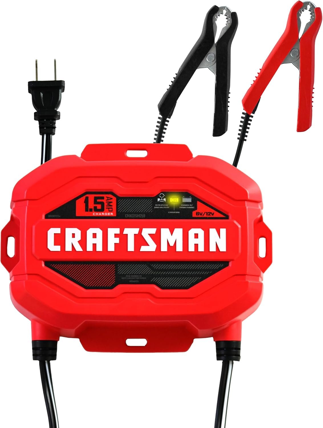 71ASr1d3KpL._AC_SL1500_.jpg CRAFTSMAN 1.5A Car Battery Charger and Maintainer, 3-in-1 Solution, - Image 1