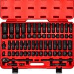 NEIKO 02448A 1/2&quote; Drive Master Impact Socket Set, 65 Piece, Standard SAE