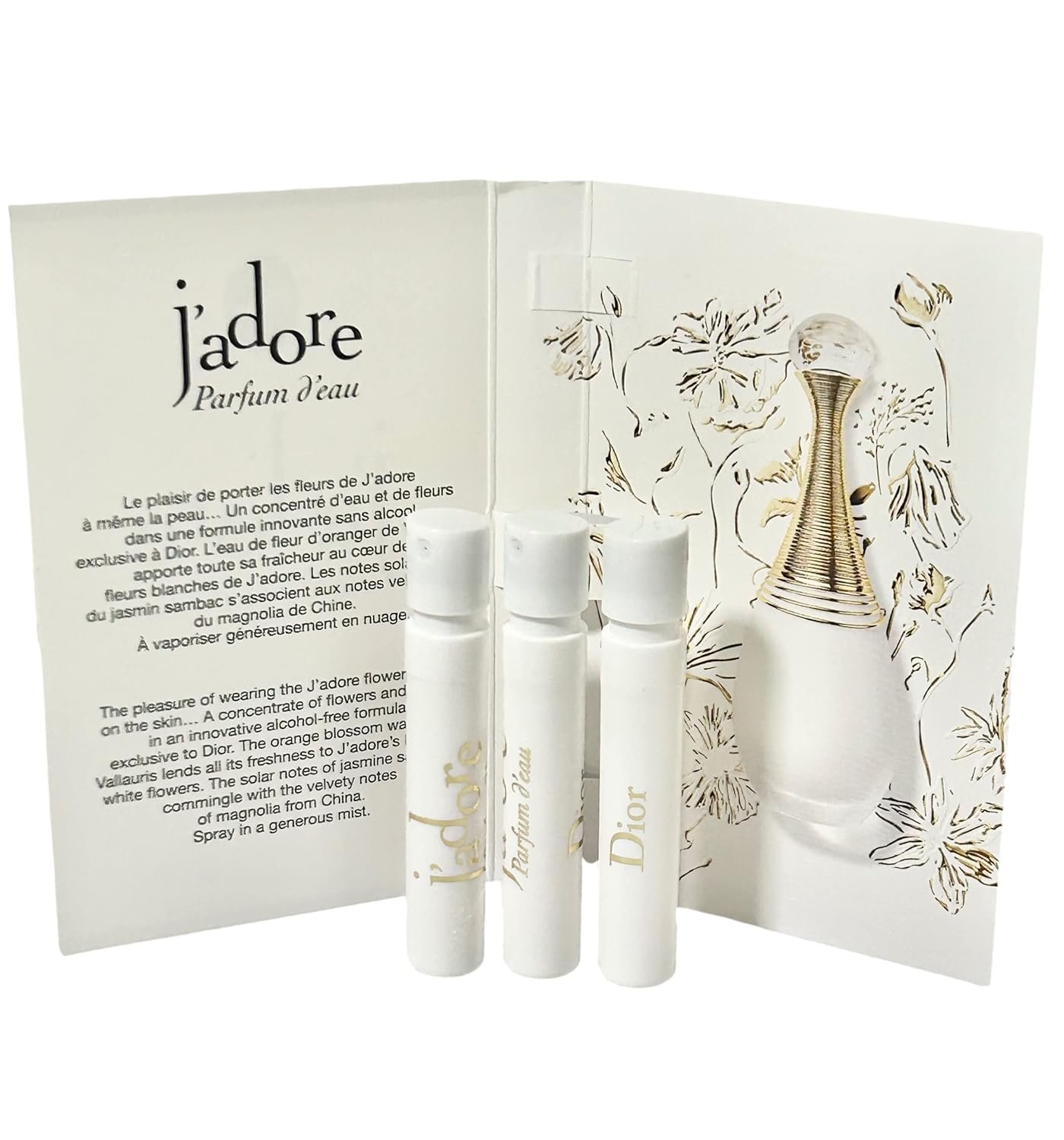 71NTRSXrw0L._SL1500_.jpg Dior J'adore Parfum D'Eau Women Sample Spray Perfume Set of 3 - Image 1