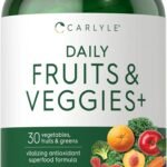 Carlyle Fruits and Veggies Supplement | 250 Capsules | Made with 30 Fruits