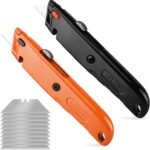 HORUSDY 4-Pack Box Cutter Utility Knife, Heavy Duty Aluminum Shell