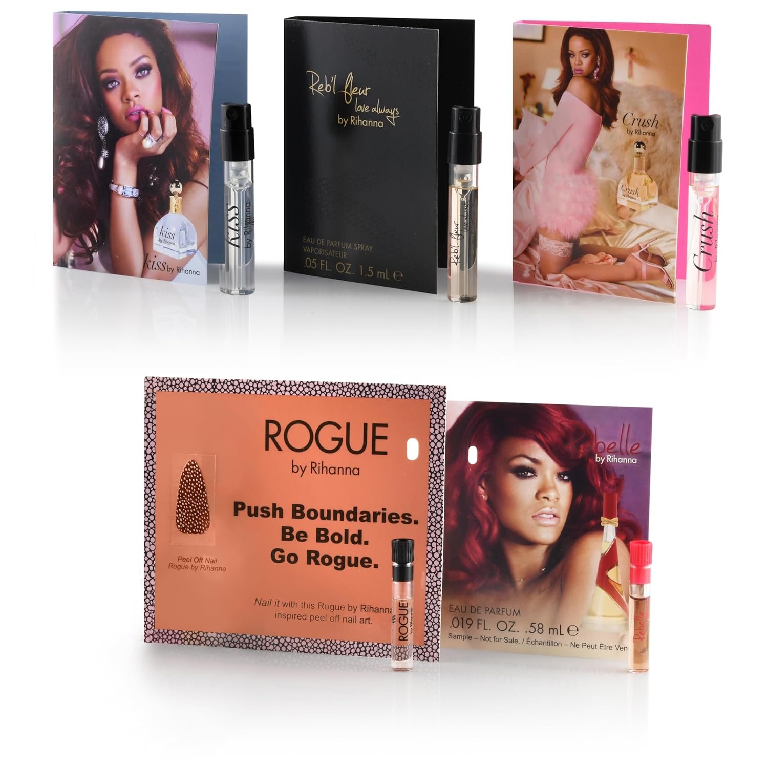 810P3Xi-4hL._SL1500_.jpg 5 Rihanna perfume samples for women: Crush, Reb'l Fleur, Kiss, Rogue - Image 1