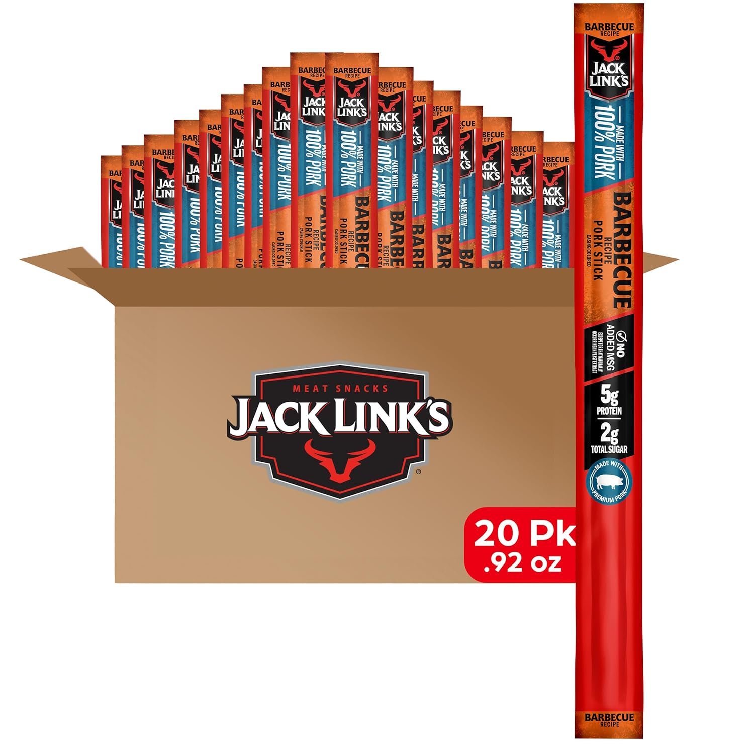 813RLVryGfL._SL1500_-1.jpg Jack Link's Beef Sticks, Teriyaki - Protein Snack, Meat Stick with 5g of Protein - Image 1
