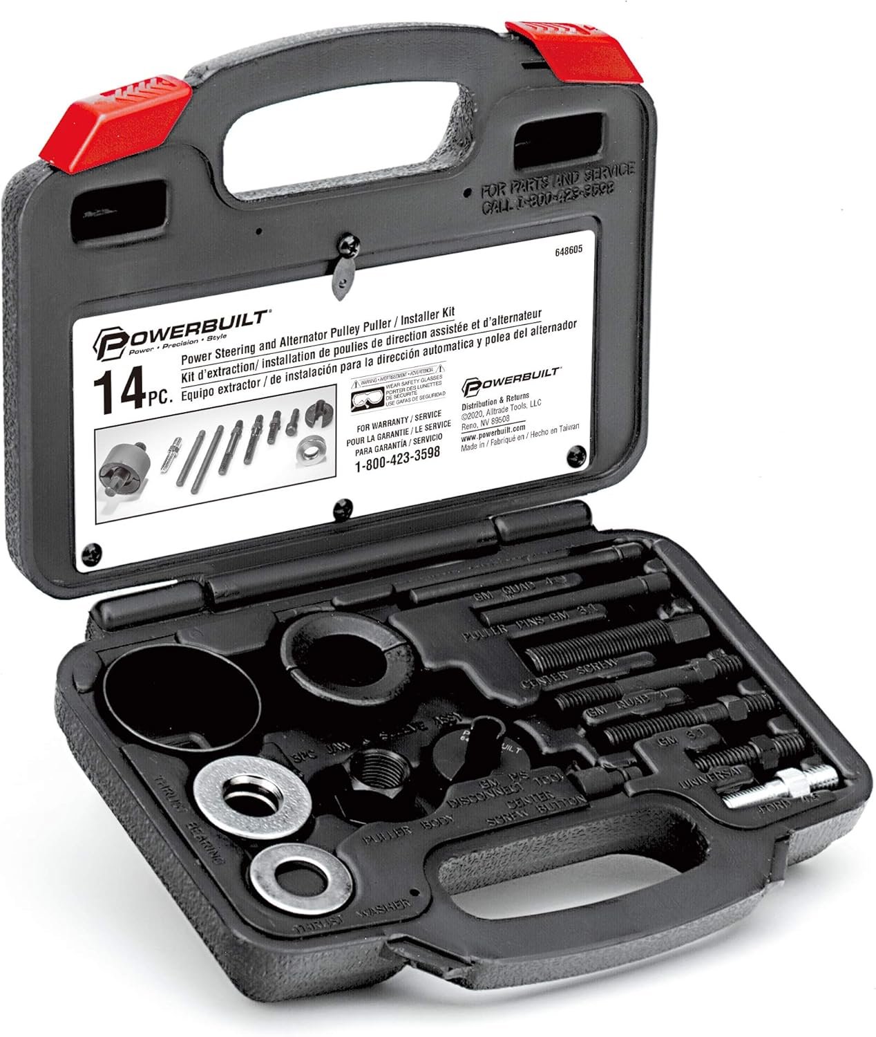 81HTrRhxiAL._AC_SL1500_.jpg Powerbuilt Power Steering and Alternator Pulley Remove and Install Tool Set, - Image 1