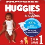 Huggies Size 1 Diapers, Little Snugglers Diapers, Size 1 8-14 lbs, 198 Count