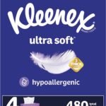 Kleenex Ultra Soft Facial Tissues, 4 Cube Boxes, 60 Tissues per Box, 3-Ply