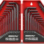 SEDY 32-Piece Hex Key Wrench Set, Metric and SAE Allen Wrenches 0.028-3/8