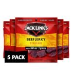 Jack Link's Beef Jerky, Teriyaki, Multipack Bags - Flavorful Meat Snacks