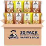 Quaker Rice Crisps, Gluten Free, 3 Flavor Sweet Variety Mix, 0.91oz Bags Pack of 30