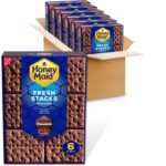 HONEY MAID Fresh Stacks Chocolate Graham Crackers, Bulk Travel Snacks, 6 Boxes 36 Multi Snack Packs