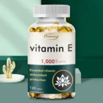Vitamin E Supplement 1000IU - Antioxidant, Cellular Respiration, Skin Health - 120 Capsules
