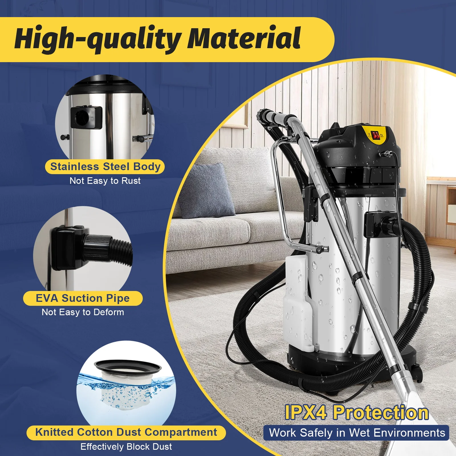 kf-S0162442d2ad5482ea4c76ddc6d5fac96D Carpet Cleaning Machine Carpet Vacuum Cleaner Floor Cleaning Machine Carpet Cleaner Extractor Cleaning Machine 60L/40L - Image 1