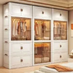 Door Bedroom Luxury Partitions Organizer Storage Wardrobe Space Saving Cheap Simple Closet Clothes Vestidores Trendy Furniture