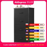 JHK 4 Fabric Living Room Cabinets Layers With Wardrobe Steel Frame Assembly Closet For Clothes Storage Cabinet Of Furniture