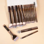 MAANGE 16pcs Professional Soft Makeup Brushes Travel Makeup Brush Set Foundation Powder Blush Concealer Contour Eyeshadow Brush