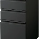 Hirsh HL10000 Metal Pedestal File Cabinet, 3-Drawer, Charcoal