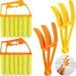 Convenient Window Cleaning Set - 2pcs Venetian Blind Cleaner Brushes with 7 Finger Duster, Ideal for Housekeeping