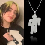 Billie Fashion Skew Head Tag Stainless Steel Rhinestone Pendant Necklaces for Men Women Wholesale Hip Hop Accessories Jewelry ﻿