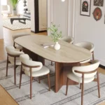 Multifunction Home Furniture Kitchen Table Reception Tables Dining Room Luxury Chairs Mesa Plegables Ceramic Extendable Round