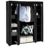 Bedroom Wardrobe Non-Woven Fabrics Portable Folding Dust-proof Closet Waterproof Storage Cabinet Home Furniture With Rack
