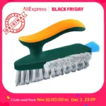 Multi-Surface Deep Gap Cleaning Brush - Flexible Scrubber for Bathroom Tiles, Grout, Corners & Toilets with Ergonomic Handle