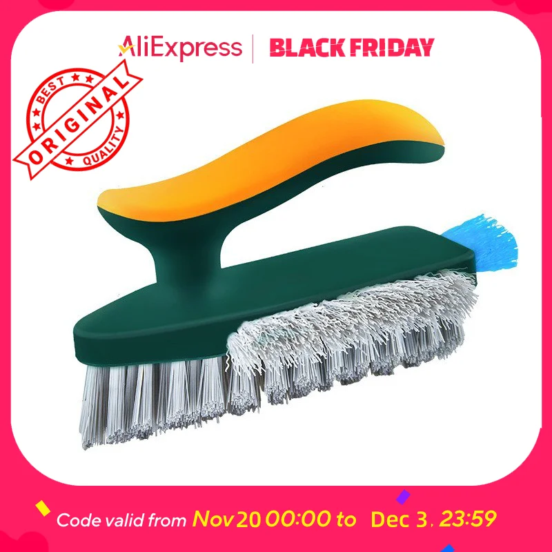 kf-S4b78b8b89bc346b19fe6818b3eda1071z Multi-Surface Deep Gap Cleaning Brush - Flexible Scrubber for Bathroom Tiles, Grout, Corners & Toilets with Ergonomic Handle - Image 1