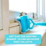 Baseboard Cleaner Mop Pad with Long Handle, ABS Plastic Wiper for Wet/Dry Cleaning - Efficient Dusting Tool