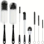 8 Boxed Wine Bottle Cleaning Brush Set - Long Handled Black Bottle Cleaner for Cleaning Narrow Wine/beer Bottles/thermos/jugs/sp