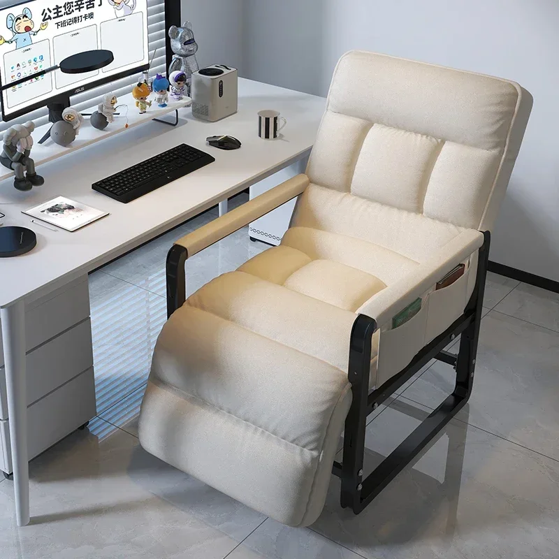 kf-S5a195b6acadc41ac9501af0583a10096R Reclining chair office lunch break folding chair computer chair can sit and lie down dual-purpose lazy sofa chair with backrest - Image 1