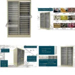 Plastic Storage Cabinet with 36 Clear Drawers for Document Organization, 12.8x9.25x1.57 Inches