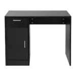 (Clearance Deal) Black Office Desk Compact Computer Desk Workstation 90*40*75cm Dorm Room Home Office Furniture Decoration