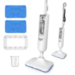 New12 IN 1 Electric Steam Mop with 120 Degree Rotatable Head for Floor Cleaning,5000W Steam Cleaner 400ML WaterTank Handheld Mop