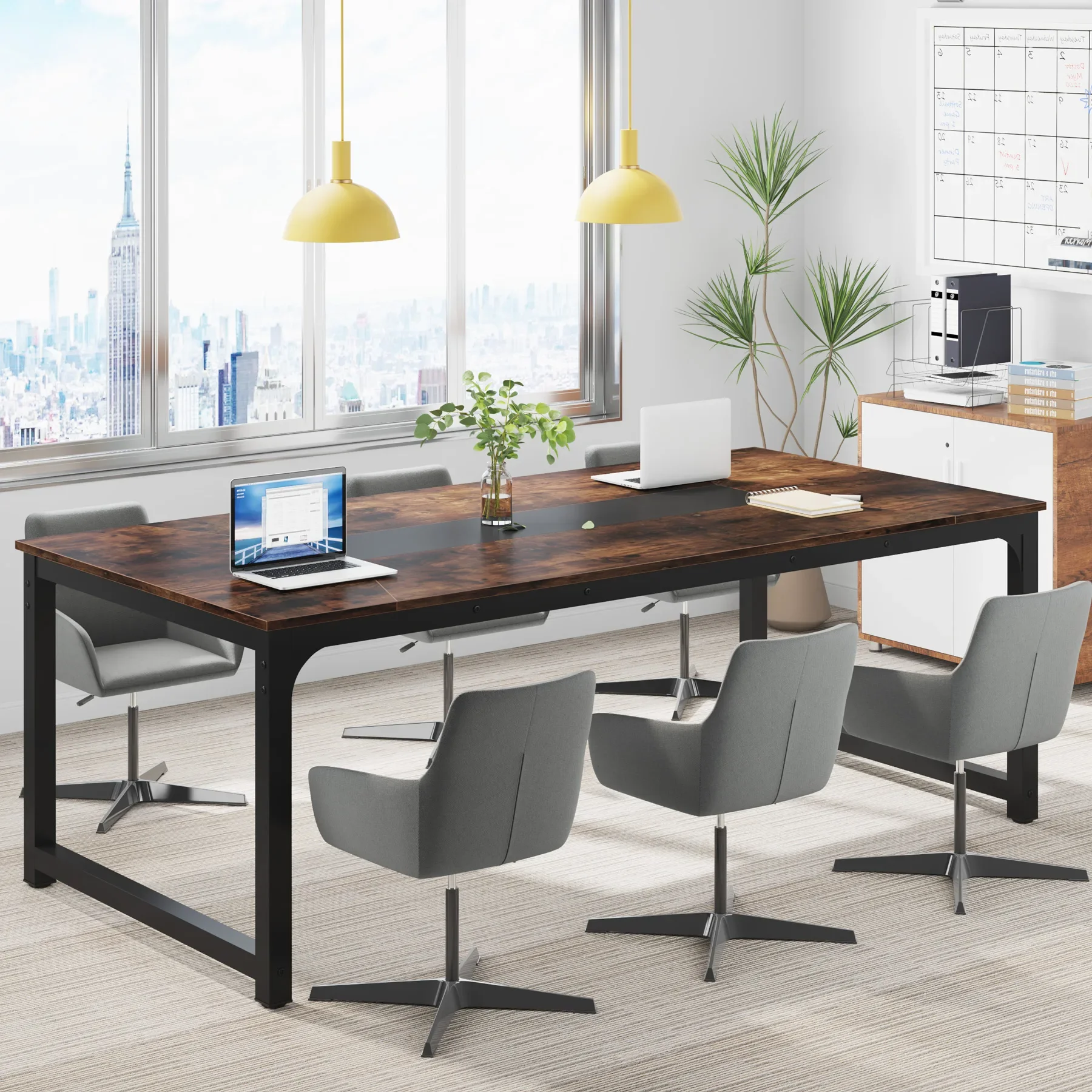 kf-S65fd00823f1849039bf03a4b0ea0ad12i Tribesigns Modern Computer Desk 70.8 inch Large Executive Office Desk Study Writing Desk Workstation Computer Table - Image 1