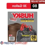 Large Trash Bags 30 Gallon 80 Count Tear-Resistant Drawstring Black Bags Unscented Durable Home Garage Waste Cleanup