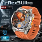 2025 New T-Rex 3 Ultra GPS Smart Watch 1000mAh Battery 10ATM Waterproof Compass Altimeter Sports Tracker Military Smartwatch Men