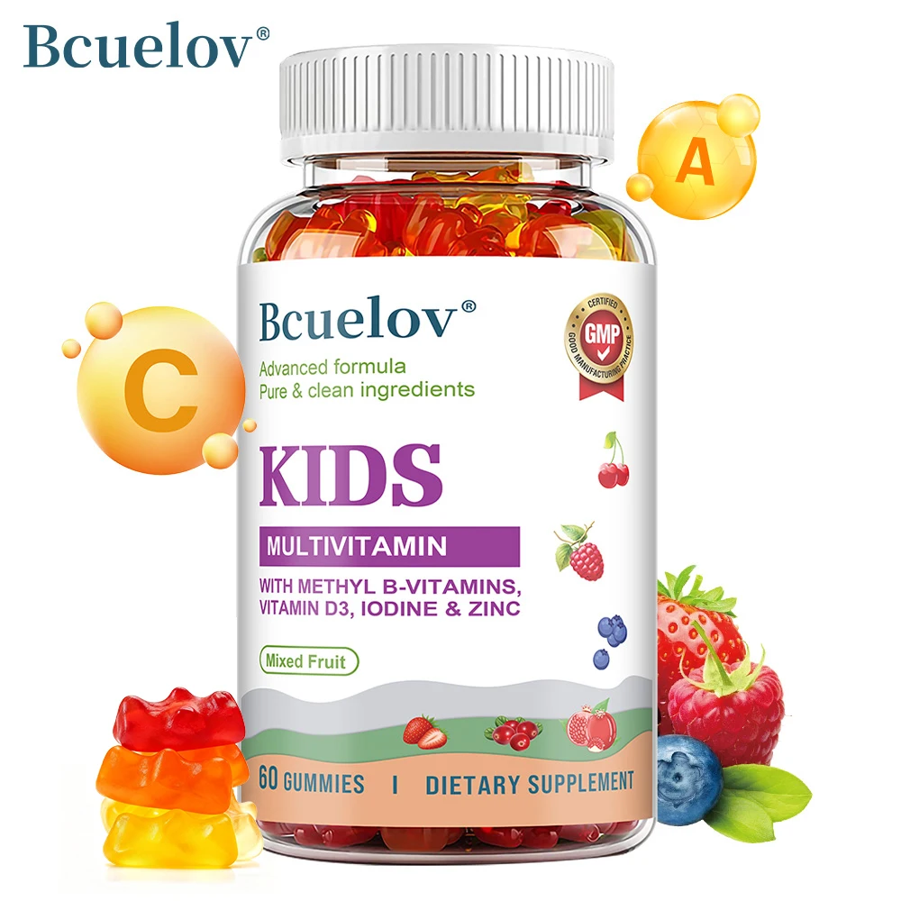 kf-S7726c2e3dcd54bd5af7f6d44e6b8a27dY Kids' Multivitamin,with Vitamins D3,C,B12,B6 & Zinc,Boost Immunity,Promote Joint Health,Enhance Memory,Boost Natural Energy - Image 1