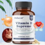 High Potency Vitamin D3 5000 IU - 120 Vegetarian Capsules - Promotes Muscle Health, Bones and Nervous System Health