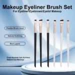 3Pcs/set Portable Blade Eyeliner Brush Eyebrow Brush Flat Fine Eye Liner Brow Contour Makeup Brushe Precision Makeup Application