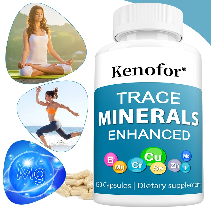 kf-S84d48fa55f484d139adccd26c0c4aa451 Trace Mineral Complex Supplement - Supports Immune Health, Energy, Strength, and Endurance - 120 Capsules - Image 1