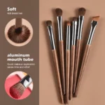6pcs Soft Horse Hair Eye Makeup Brush Set - Complete Eyeshadow/Blending/Brow/Lip brush Tools