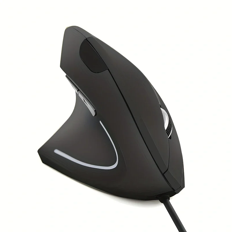 kf-S8b0fe021731a4e64b1ece0e4cd8fc135s New Vertical 5th Generation Left-Handed Wired Computer Accessory Mouse Ergonomic Design, BTS-911, Left-Handed Wired Black - Image 1