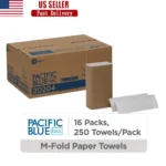 Economical Multifold Paper Towels 4000 Sheets Absorbent Strong Compatible Dispensers Sustainable Solution High Traffic Areas